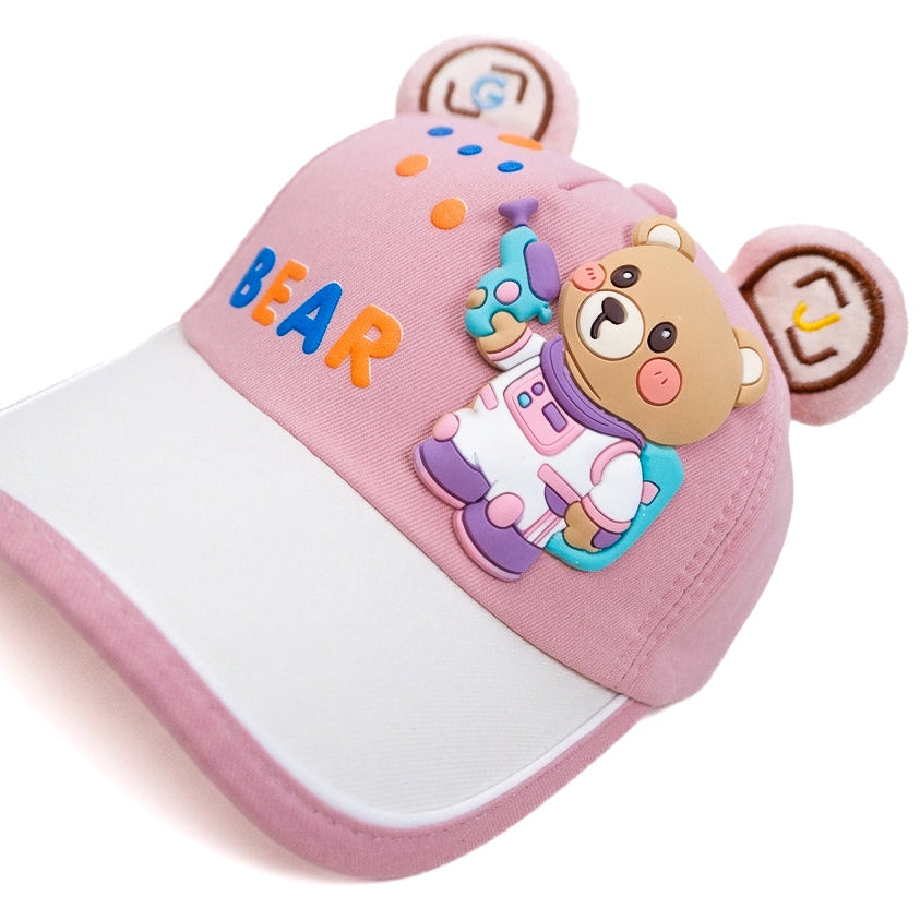 Pink Bear Kids Funday Cap