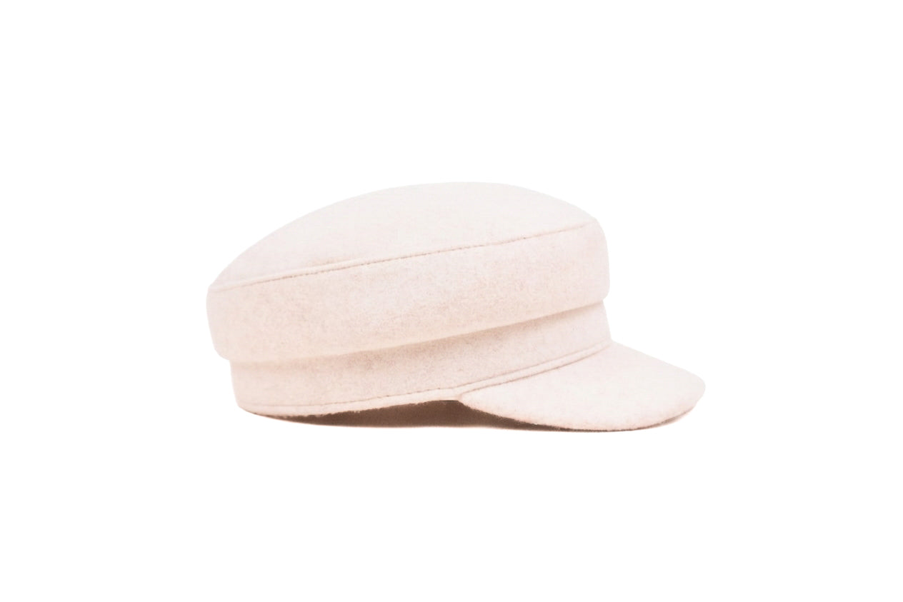 White Snowveil Newsboy Cap