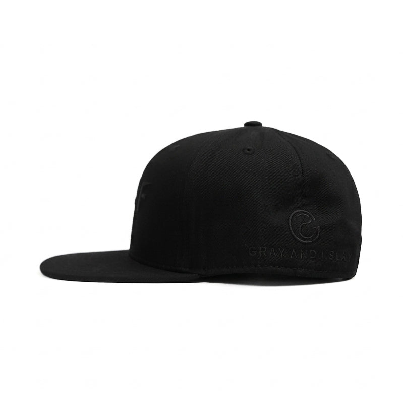 GRAYCE Matt Black Snapback Cap