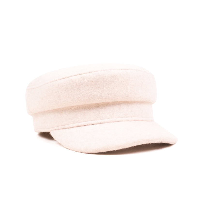White Snowveil Newsboy Cap