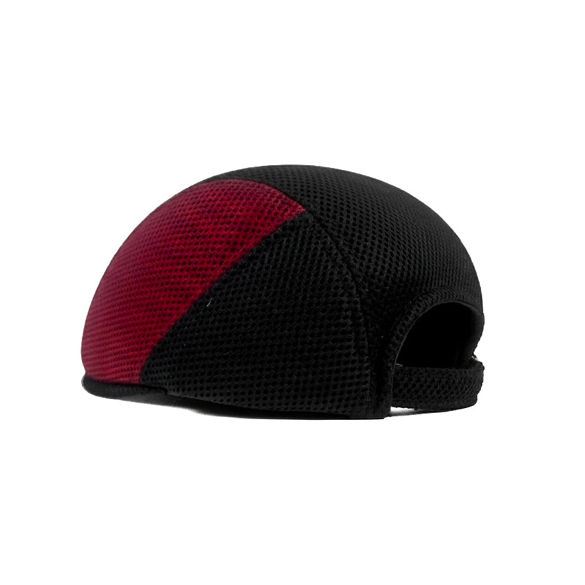 Black and Red Vintage Newsboy Cap