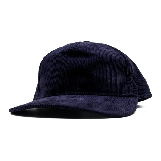 Relaxed Corduroy Snapback - Navy Blue