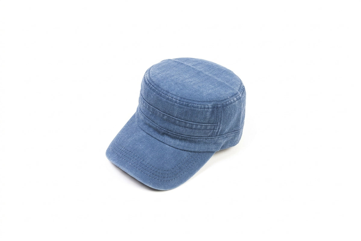 Millitary Blue Denim Jeans Cap