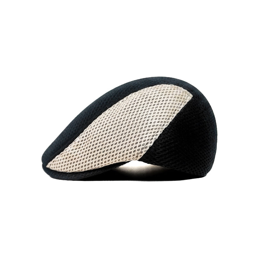 Black and White Vintage Newsboy Cap