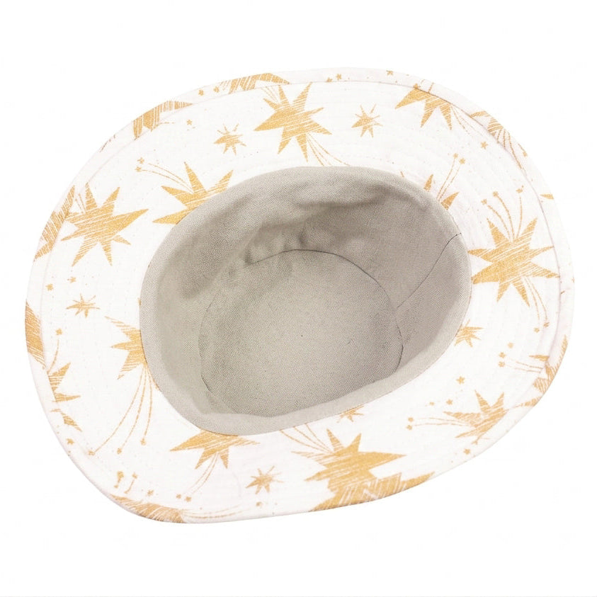 Italian Bucket Hat Star White