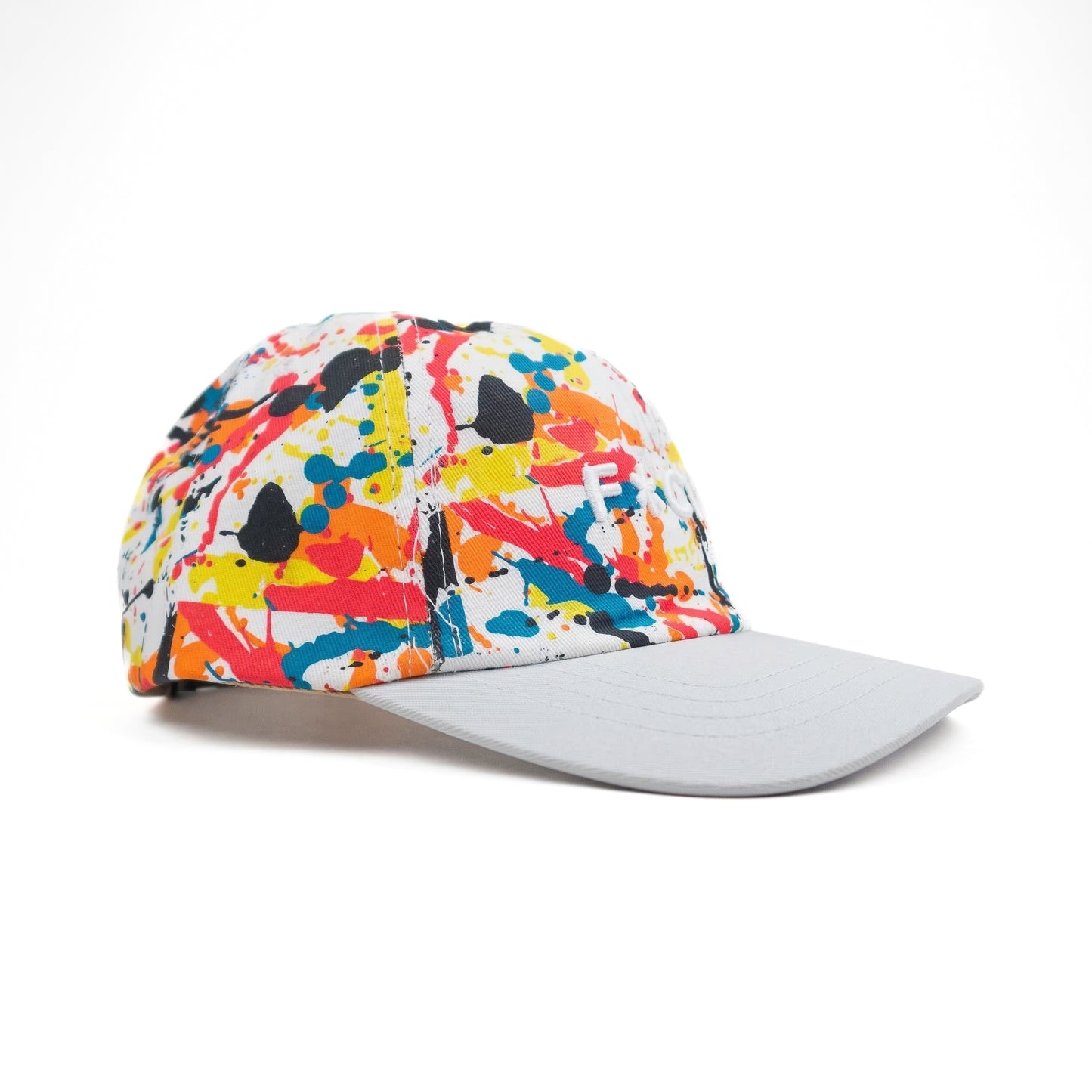No f**** given multicolor white brim relaxed fitted cap