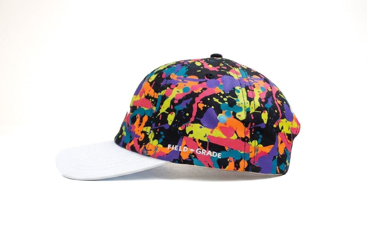 No f**** given multicolor white brim relaxed fitted cap