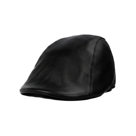 Raven Leather Cap