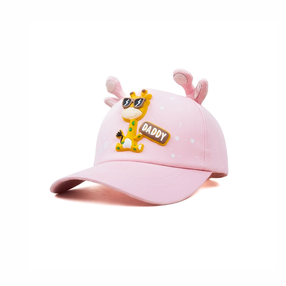 Baby Pink Girraff Kids Funday Cap
