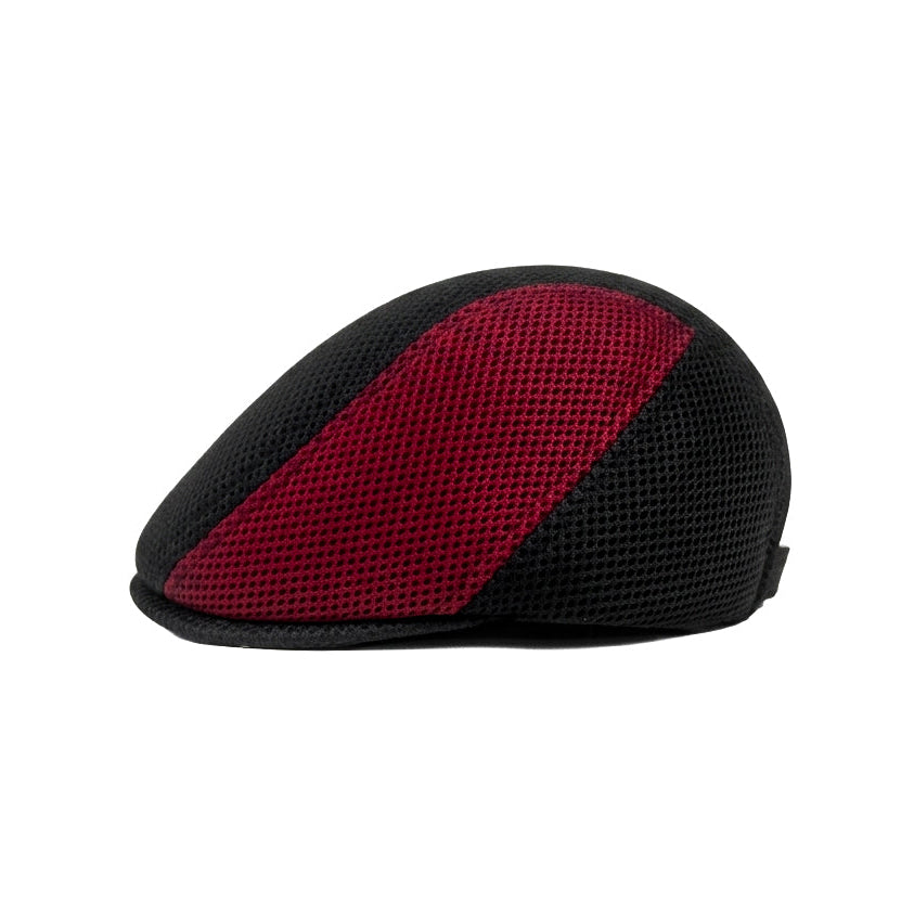 Black and Red Vintage Newsboy Cap