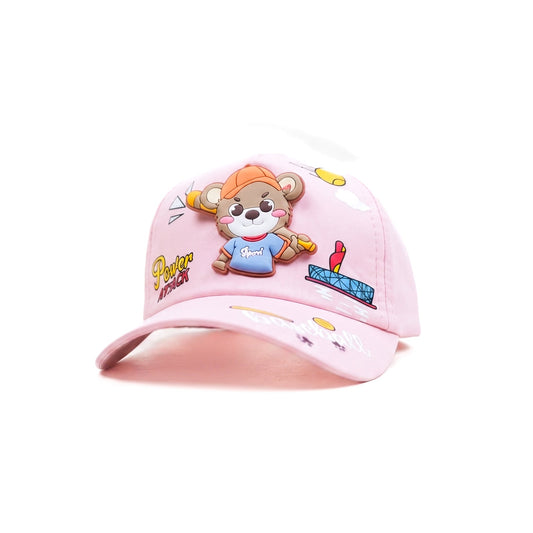 Pink Teady Power Attack  Kids Funday Baseball Cap