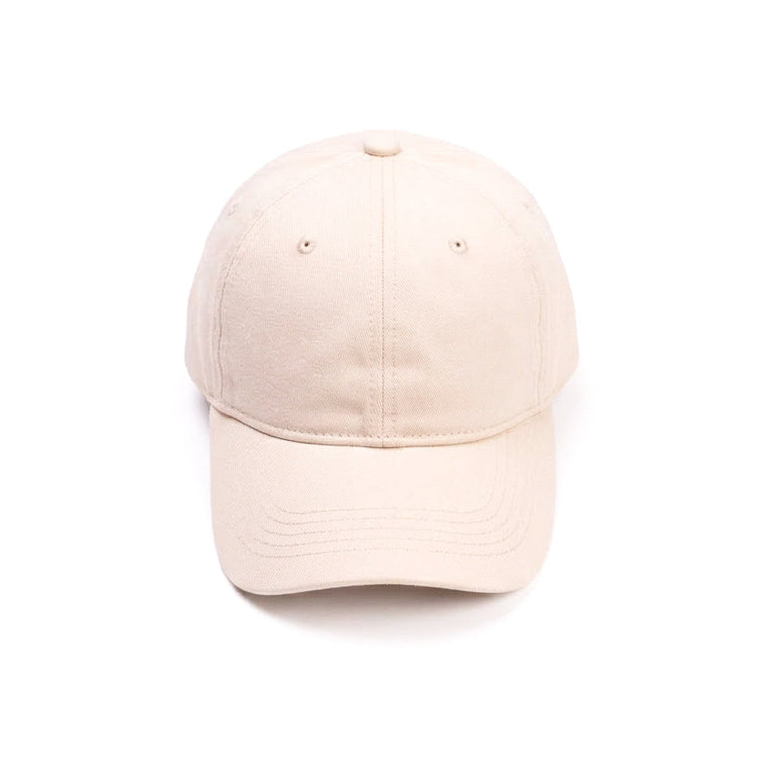 Ponytail Scrubbed Cream Denim Cap