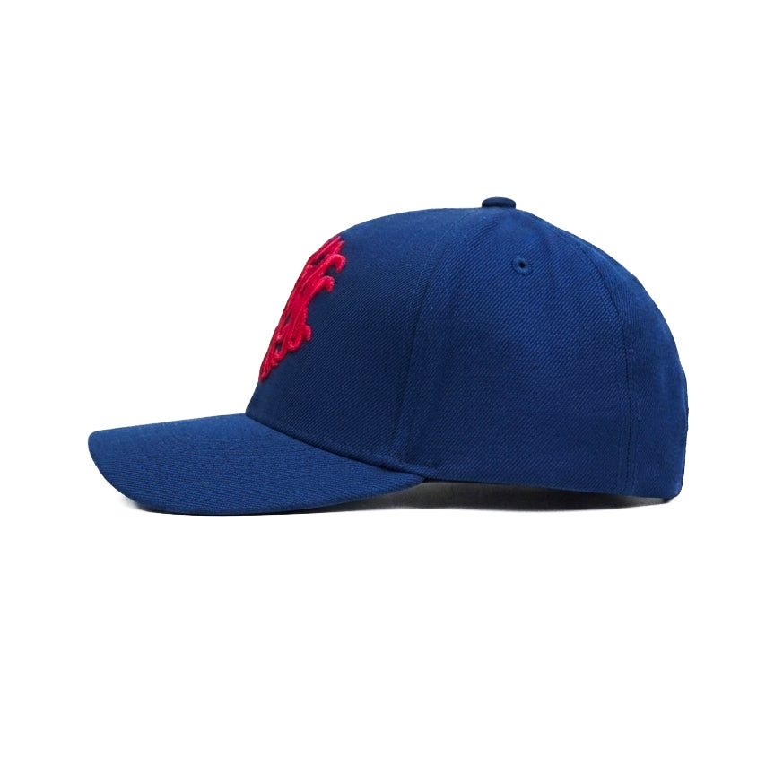 Red Spiral Snapback Cap