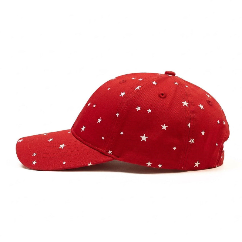 Ponytail Scrubbed Red Star Denim Cap