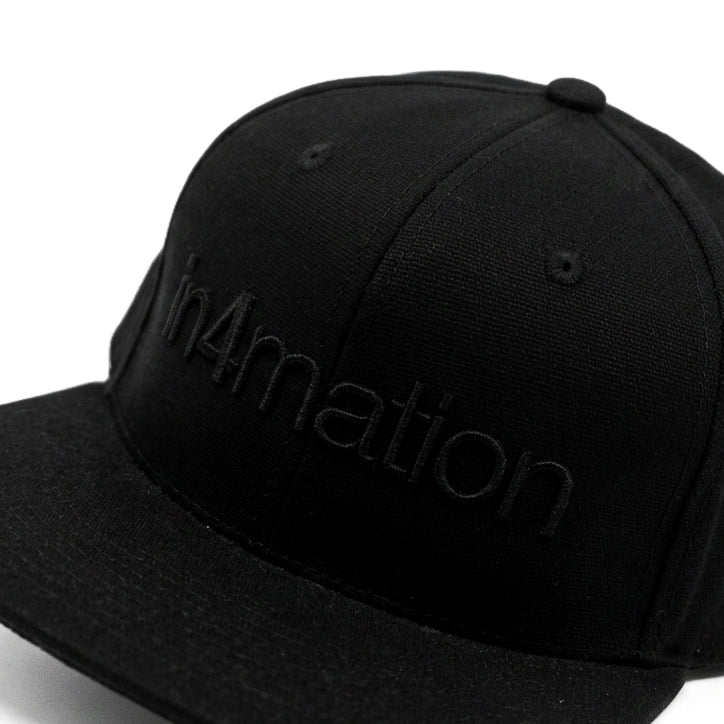in4mation Black Snapback Cap