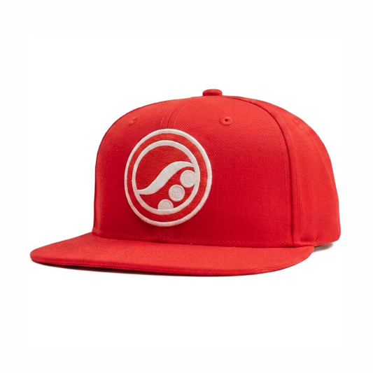 Crimson Swirl Snapback Cap