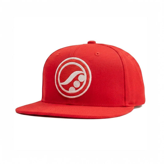 Crimson Swirl Snapback Cap