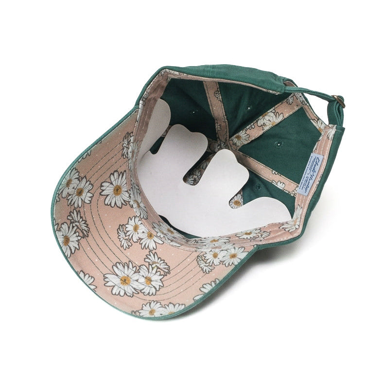 Ponytail Scrubed Deep Green Jeans Cap