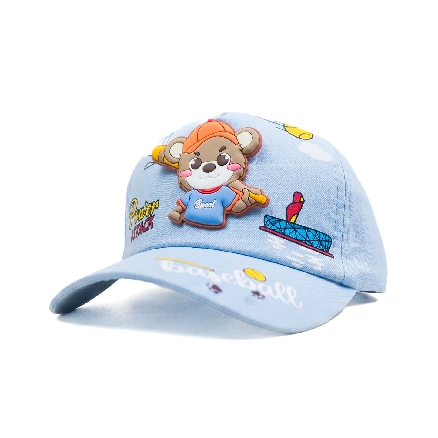 Blue Teady Power Attack  Kids Funday Baseball Cap