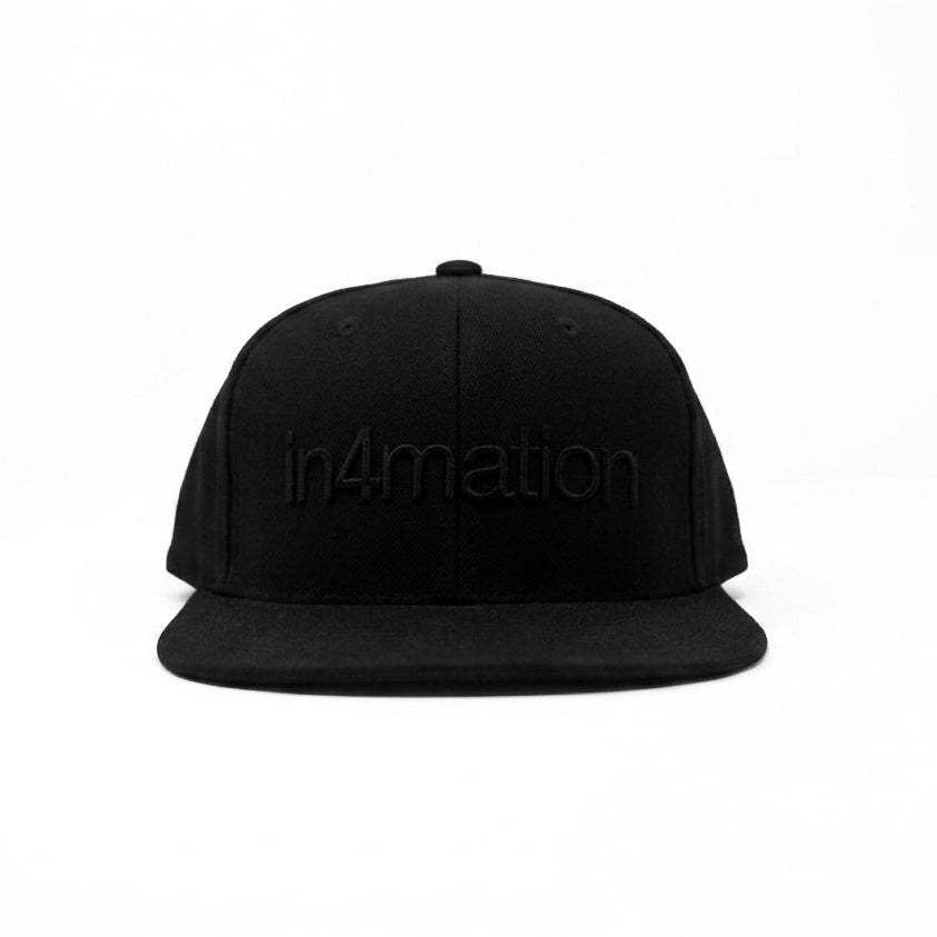 in4mation Black Snapback Cap