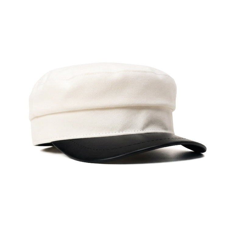 Woven Leather Cap Black Brim