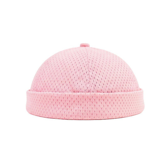 Baby Pink Satin Docker Cap