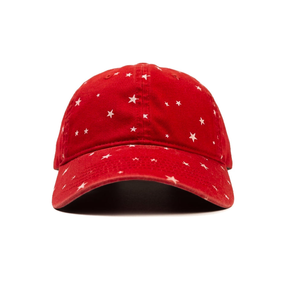 Ponytail Scrubbed Red Star Denim Cap