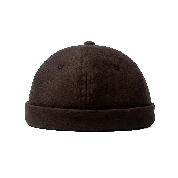 Brown Satin Docker Cap