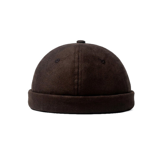 Brown Satin Docker Cap