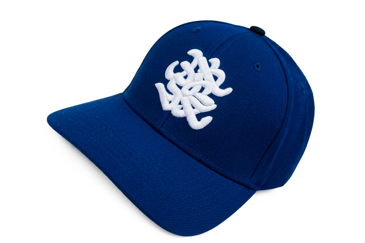 Blue Swirl Snapback Cap