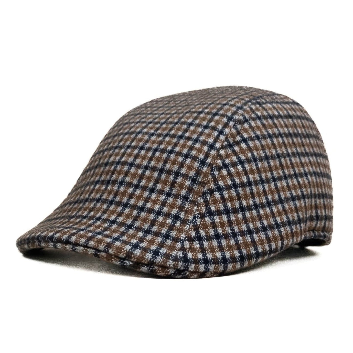 Checked Shark Newsboy Cap