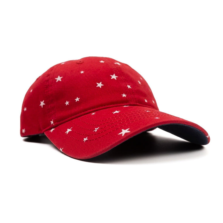 Ponytail Scrubbed Red Star Denim Cap