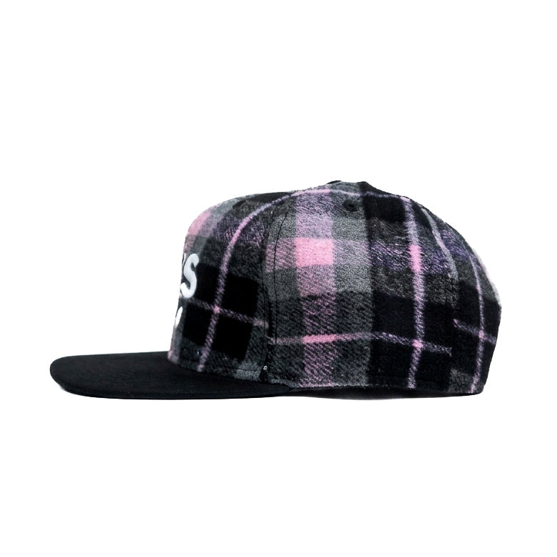 A's Pink Black Snapback Cap