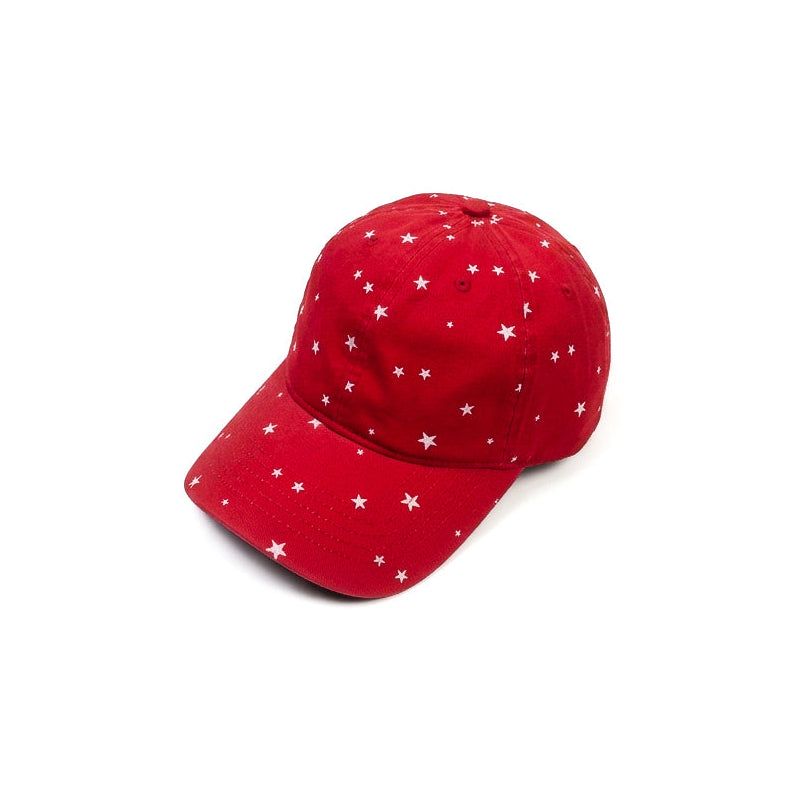 Ponytail Scrubbed Red Star Denim Cap