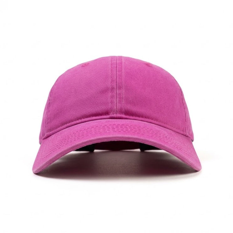 Ponytail Scrubbed Deep Pink Denim Cap