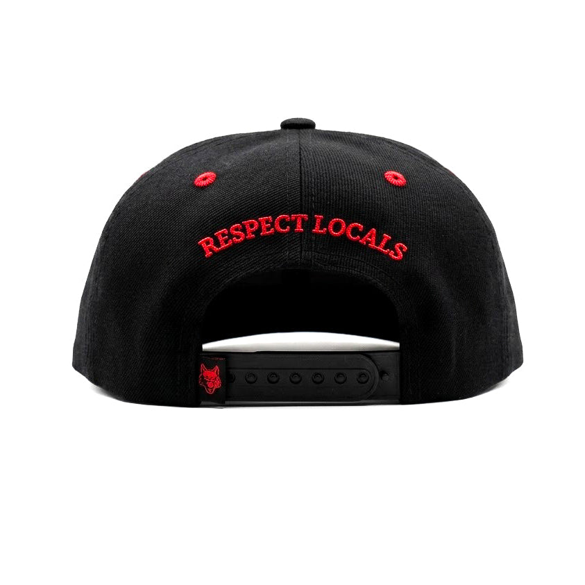 IN4MATION Respect Locals Black Snapback Cap