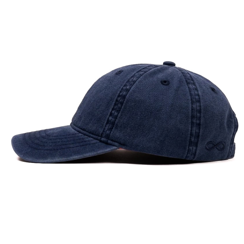 Ponytail Scrubbed Navy Blue Denim Cap