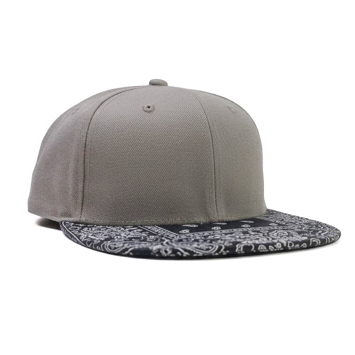 Embrided Brim White Shadow Snapback Cap