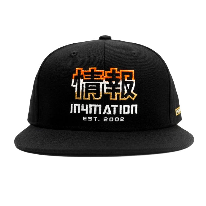 IN4MATION Estd 2002 Black Snapback Cap