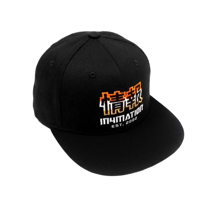 IN4MATION Estd 2002 Black Snapback Cap