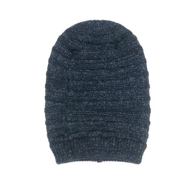 Oversized Navy Polkadots  Beanie