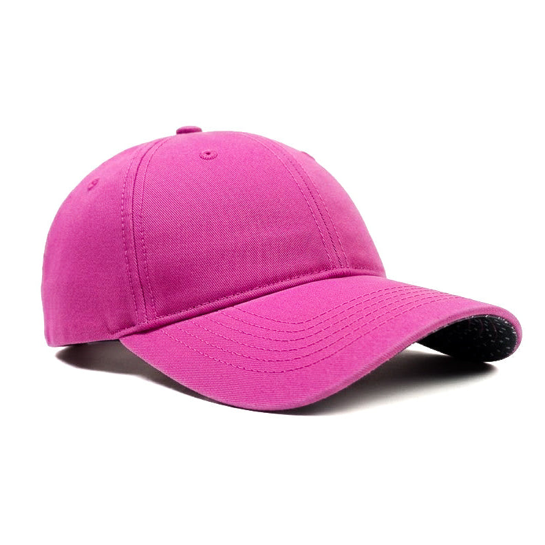 Ponytail Scrubbed Deep Pink Denim Cap