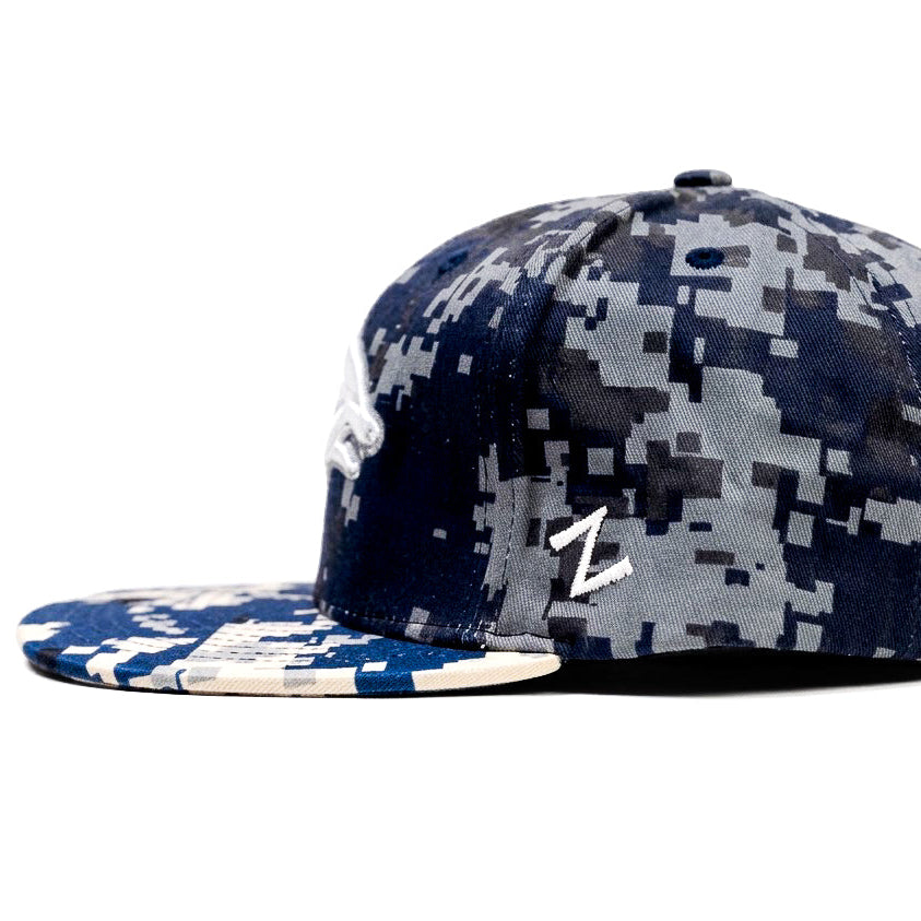 Zephyr White Tiger Mozaic Snapback Cap