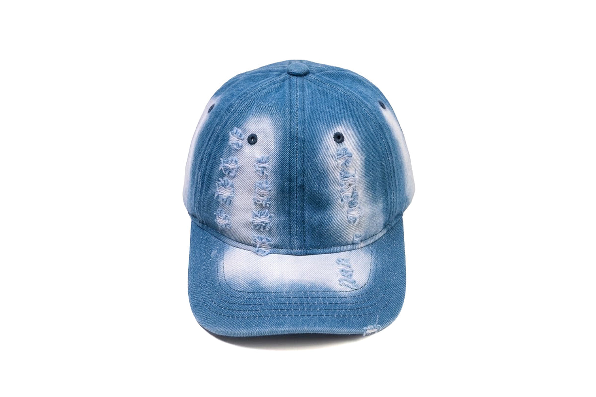 White Fade Rugged Jeans Cap