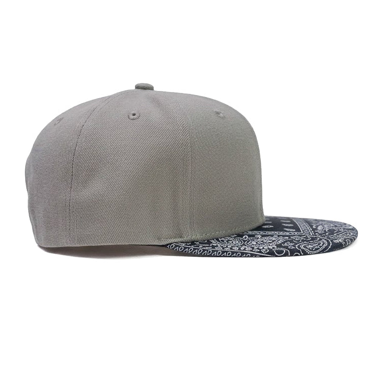 Embrided Brim White Shadow Snapback Cap