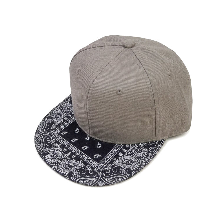 Embrided Brim White Shadow Snapback Cap