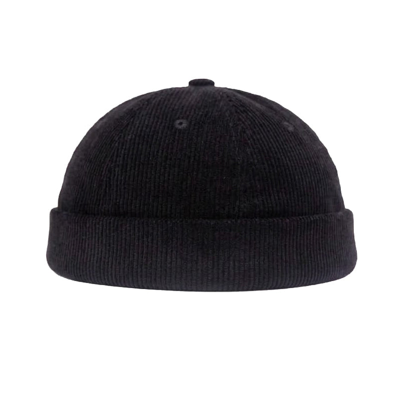 Black Courdoroy Newsboy Cap