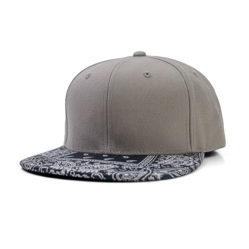 Embrided Brim White Shadow Snapback Cap