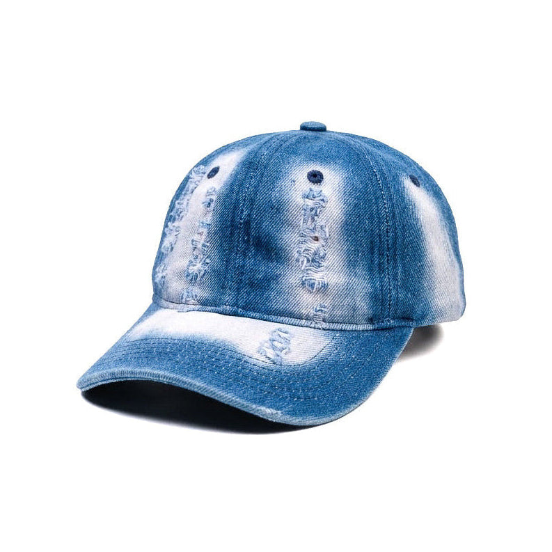 White Fade Rugged Jeans Cap