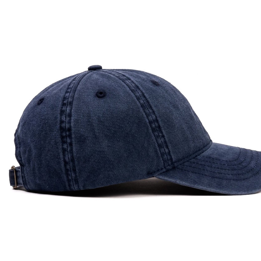 Ponytail Scrubbed Navy Blue Denim Cap